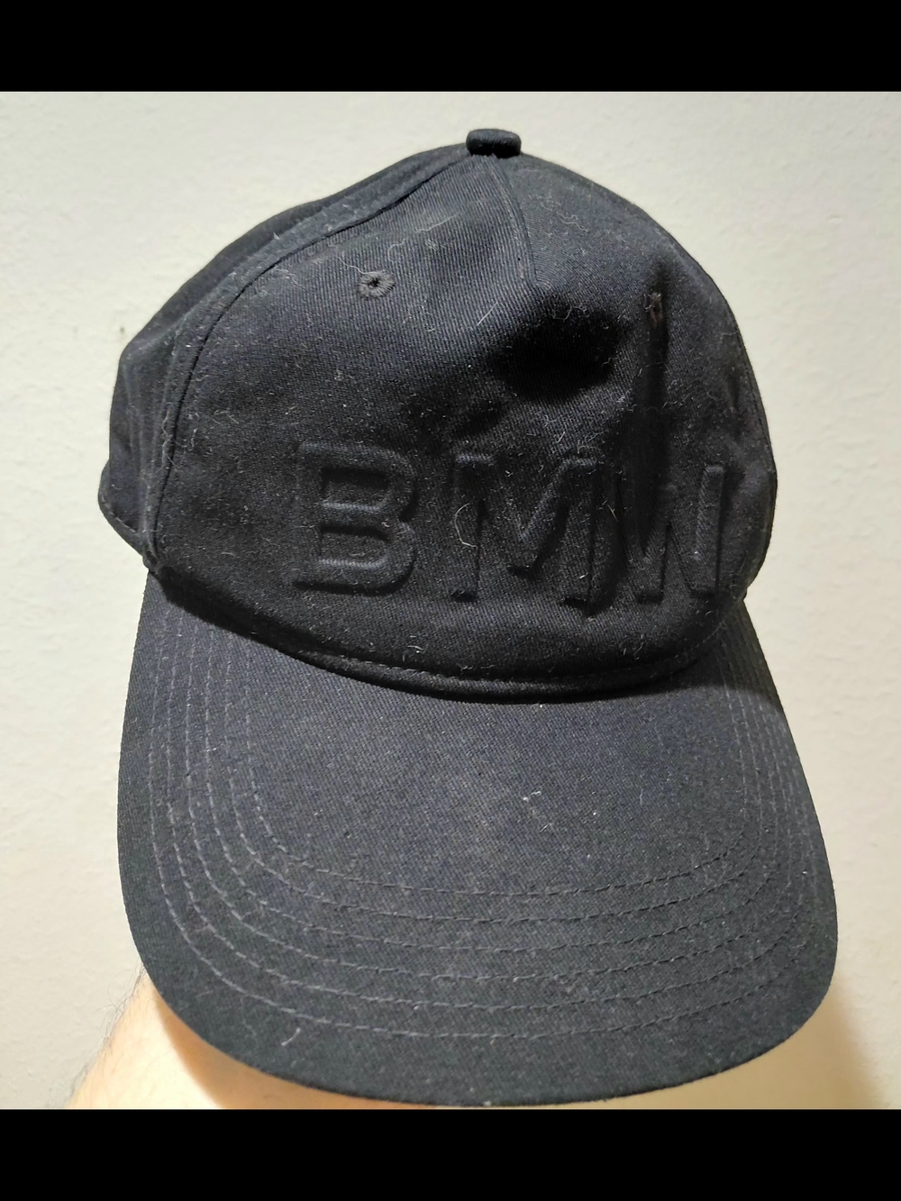 BMW Black Baseball Cap with Raised 'BMW' Logo O/S